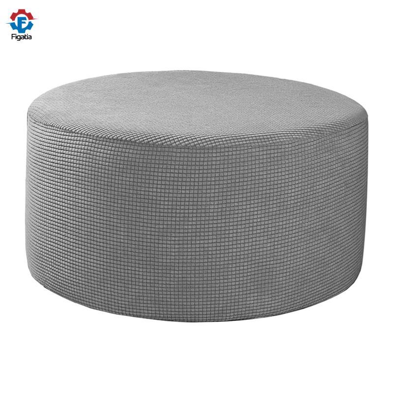 Co Giãn Ottoman Slipcovers Tròn Ottoman Bao Có Thể Tháo Rời Chân Có Bảo Quản Ottoman Cho Phòng Khách
