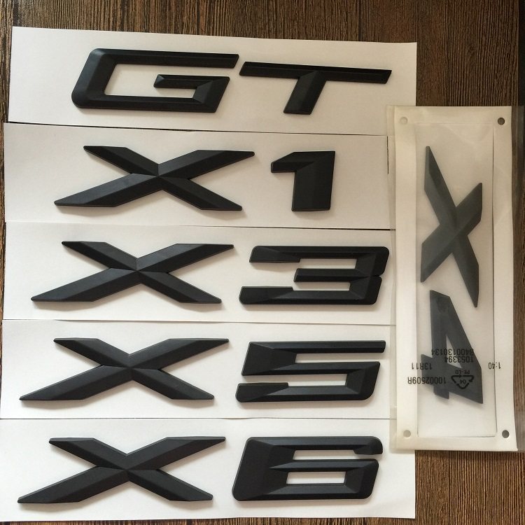 Thích Hợp Cho Xe BMW Logo X1X3X4X5X6GT Phía Sau Wordmark GT Series X Series Dán Nhãn Phía Sau BMW Ma