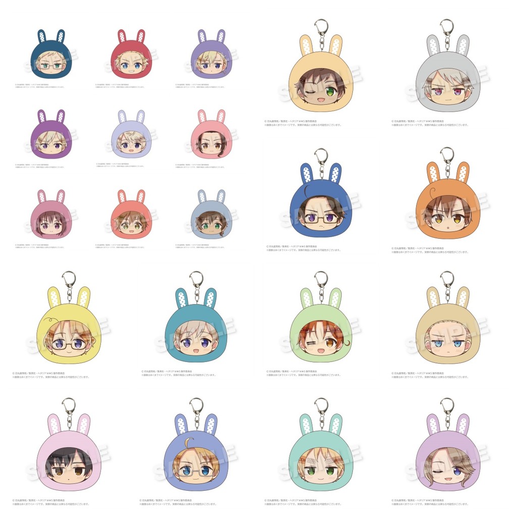 6cm Hetalia Axis Powers Keychain Llavero Accessories Bag  Ramen Keychains Keyrings Jewelry Christmas