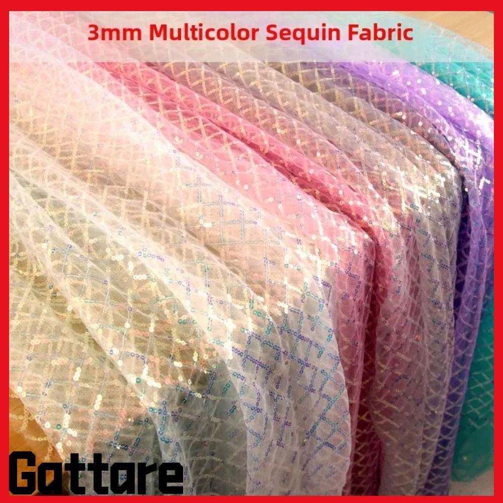 GATTARE Sequin Lưới Vải, PVC Polyester Lưới Vải Sequin, DIY Nhiều Màu Sắc Sequin Lưới Kết Cấu Sân Kh