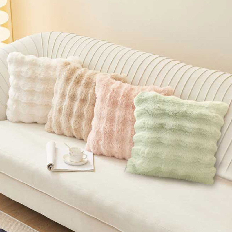 【Ready Stock】 New Cream Puff Internet Celebrity Bubble Plush Cushion Pillow Cover Living Room Sofa B