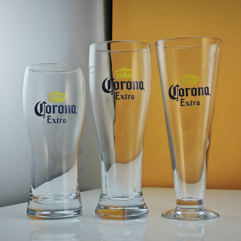 Mexico corona corona Kính Bia Cốc Pilson Thủ Công Cốc Lúa Mì Bia Cốc In logo