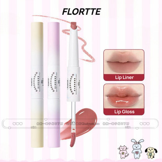FLORTTE Chì Kẻ Môi Chì Kẻ Môi Dòng Bong Bóng Cầu Vồng Bút Bóng Môi Và Chì Kẻ Hai Đầu