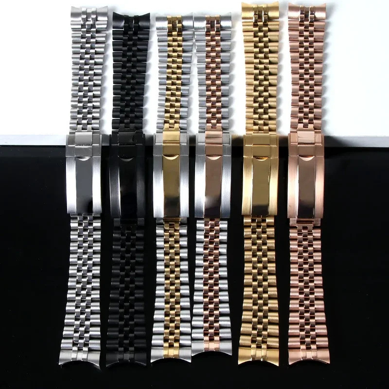 Seiko Mod Dây Đồng Hồ Cho NH35 Vỏ Tàu Ngầm Thép Không Gỉ Dây Đeo Đồng Hồ Glide Khóa Cho Bạc Năm Thán