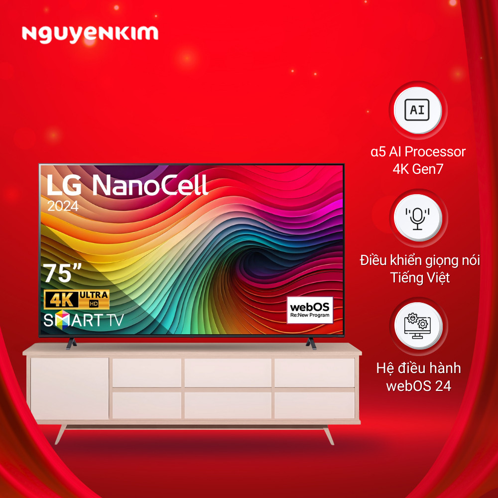 Smart Tivi NanoCell LG 4K 75 inch 75NANO81TSA