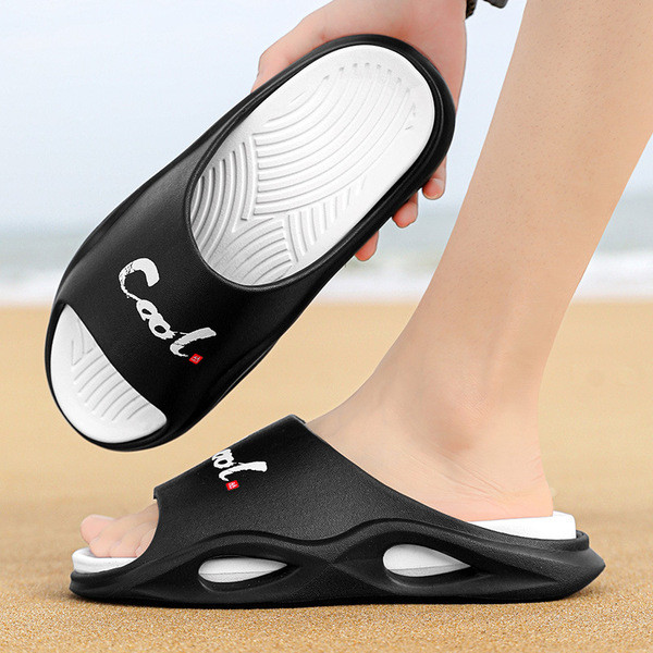 Dé p s c n d é p s c n cao Bước lên Shit Dép đế dày Độc đáo Đơn giản Hợp thời trang In chữ Flip-Flop