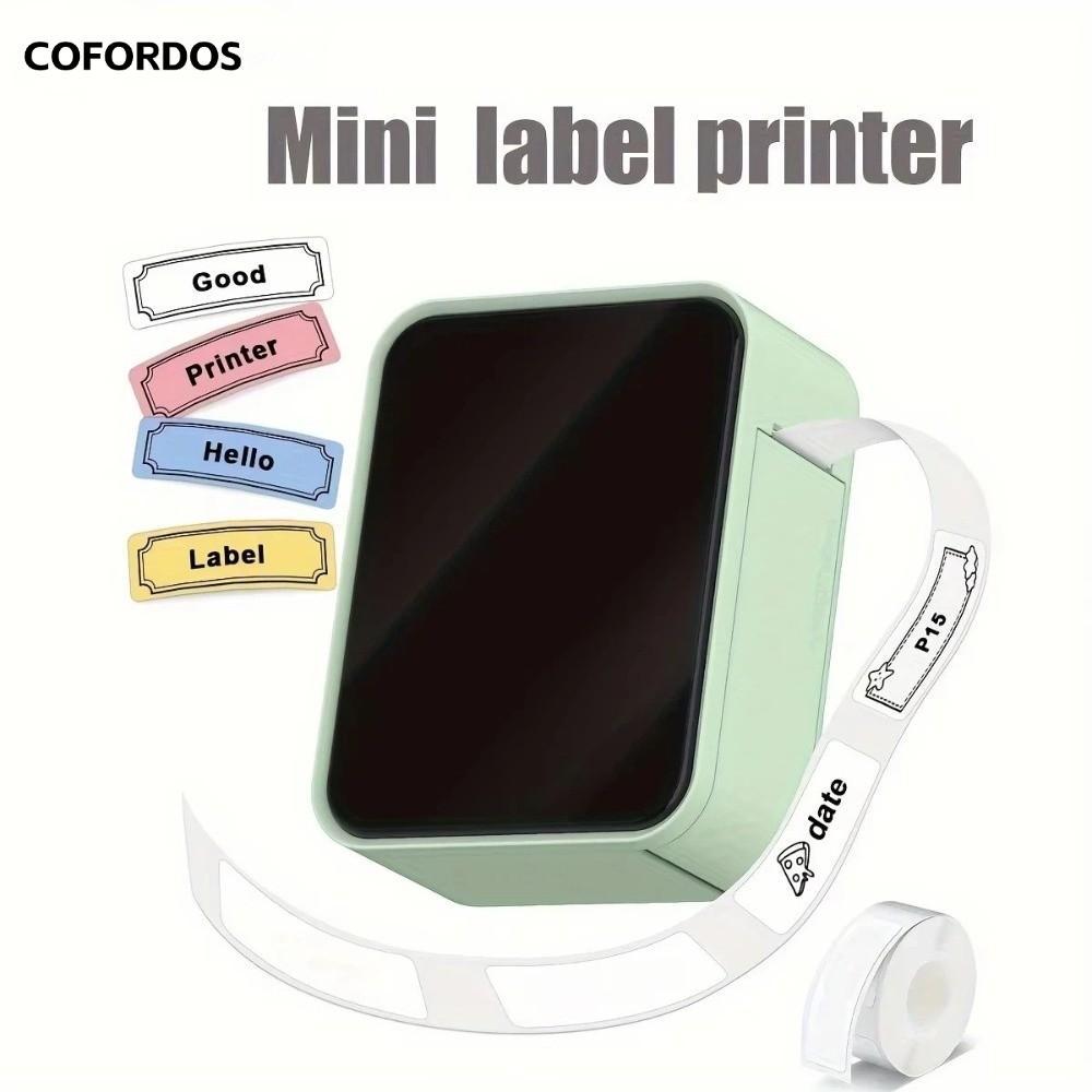Máy tạo nhãn COFORDOS, Máy in nhãn nhiệt Bluetooth không dây thông minh, Máy in nhãn Bluetooth di độ