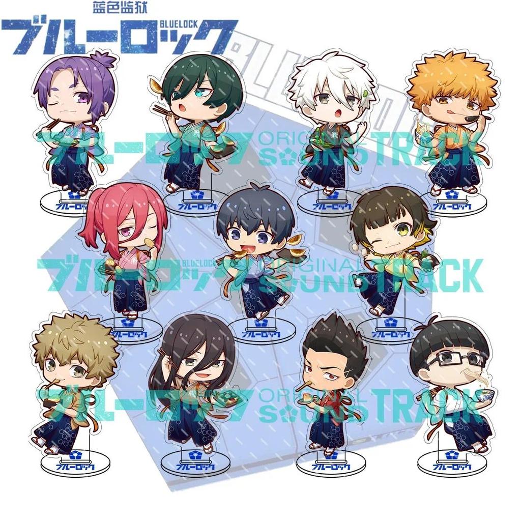 Anime Figure Lock Acrylic Stands Cosplay Isagi Chigiri Bachira Nagi Karasu Cartoon Animation Blue