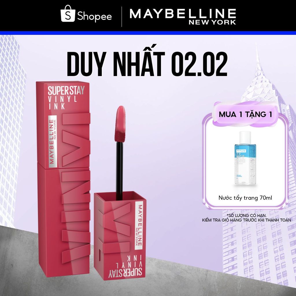 Son Bóng Bền Màu Nhẹ Môi Superstay Vinyl Ink Maybelline New York 4.2ml