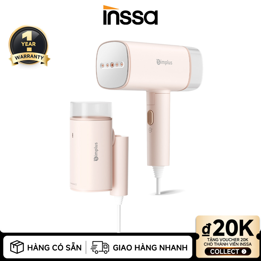Inssa × Simplus Bàn Ủi Hơi Nước Cầm Tay 180mL Công Suất Lớn 1200W GTJH020 - Bảo Hành 1 Năm