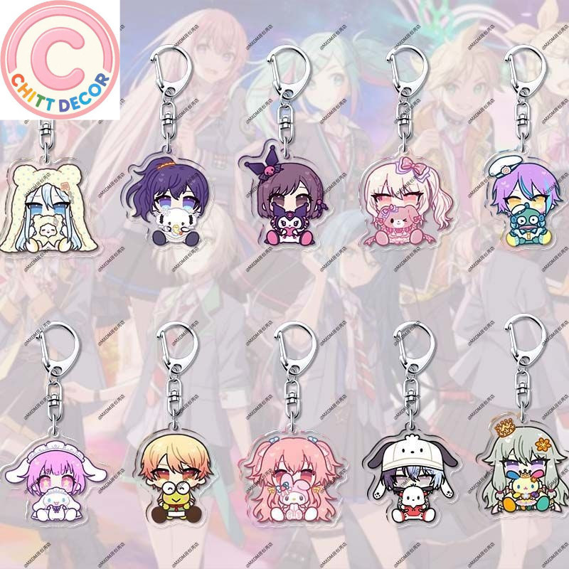Tenma Tsukasa Akiyama Mizuki Anime KeyChain Momoi Airi Men Key Chain for Women Fashion Cute Figure A