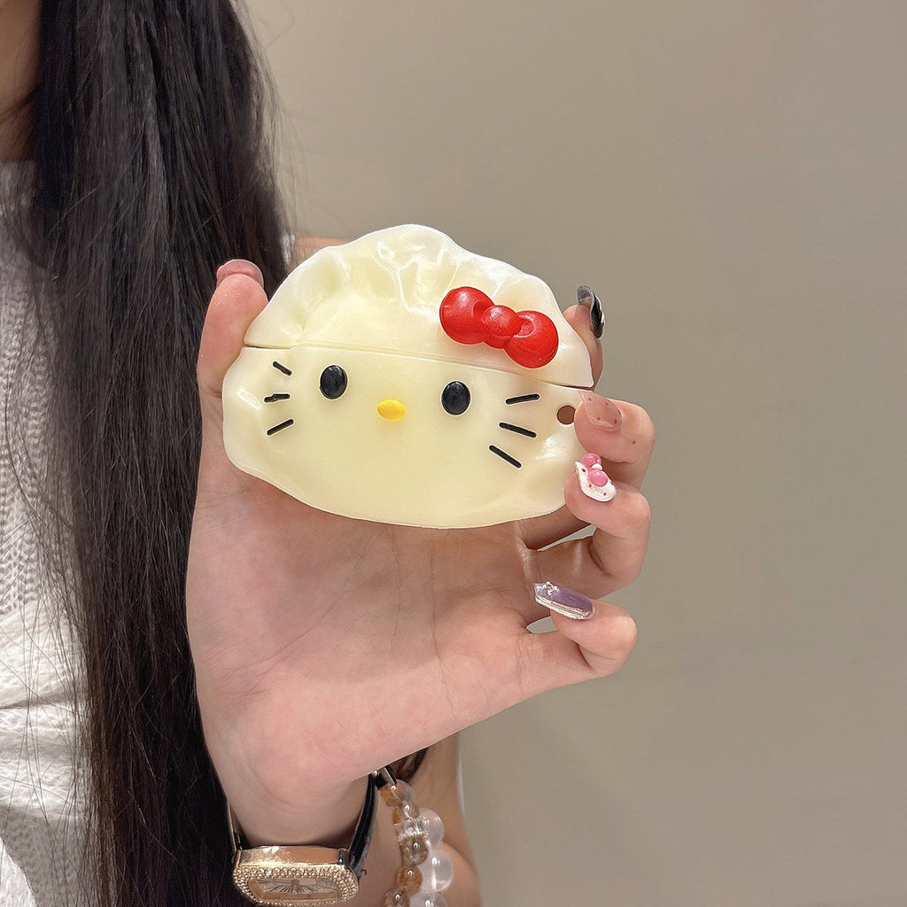 Bánh bao KT Cat Thích hợp cho tai nghe Apple airpod4 Vỏ bảo vệ airpodpro2 Vỏ Bluetooth ipod4 Soft pr