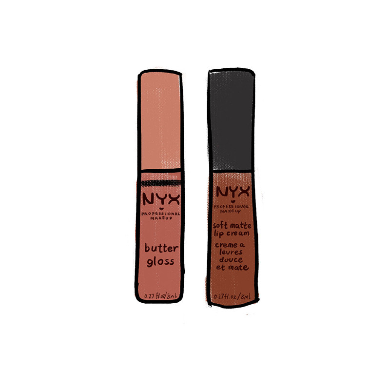 Mỹ nyx Lip Gloss Butter Lip Gloss Mirror Water Gloss Dudu Glass Lip Gloss Matte Matte Nude Color Bas
