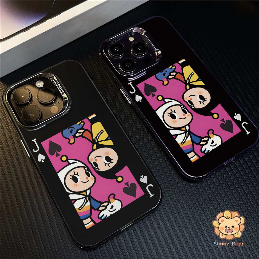 Ốp iPhone 17 Pro Max Dễ Thương Greenie & Elfie thoại bảo vệ ống kính mạ điện mờ màu trơn đơn giản Tư