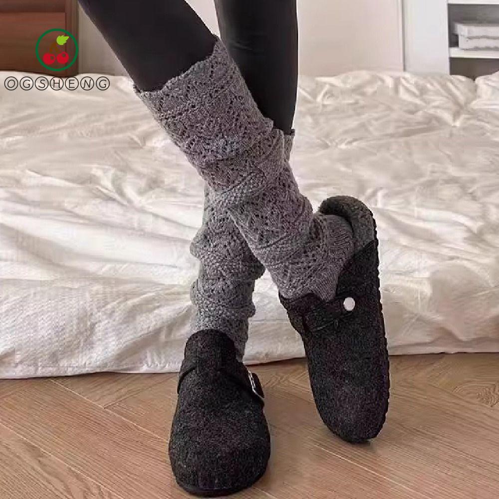 ERZAP Tất Caos Cổ Dệt Kim Phong Cách Y2K, Thoáng Khí Cho Gothic Boots - Perfect cho Outfit Lolita