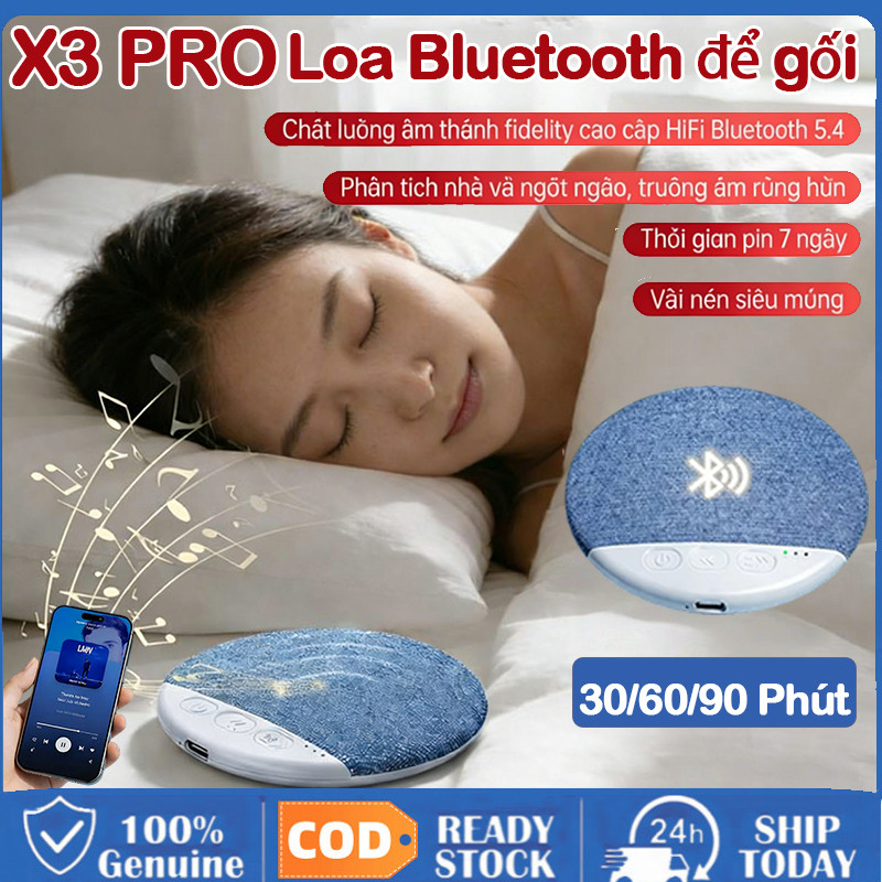 X3 PRO Loa ngủ đặt dưới gối Máy Âm Thanh Bluetooth 6.0 Mini Tắt Âm Thanh Hẹn Giờ  HiFi Thư Giãn Phòn
