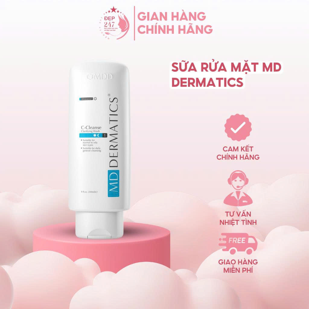 Sữa Rửa Mặt MD Dermatics C-Cleanse Clarifying Wash