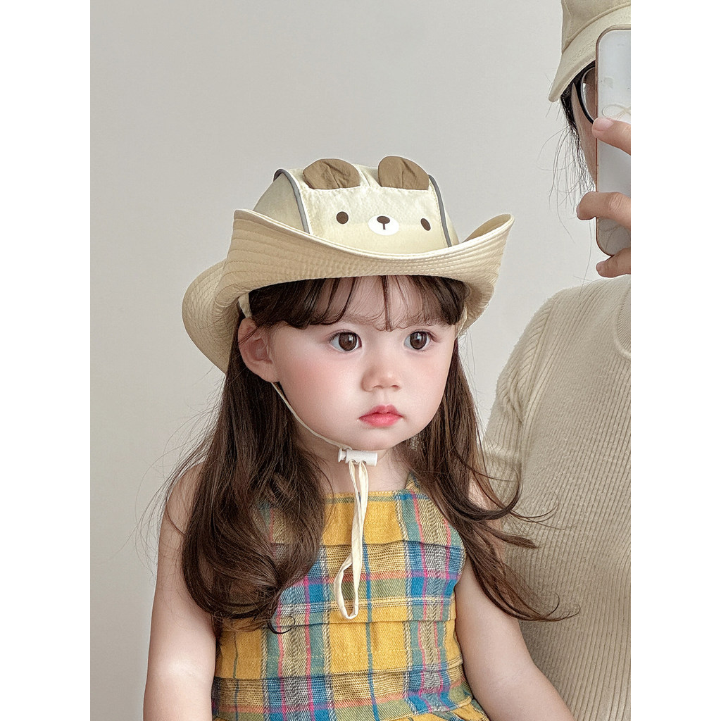 [1to3 tuổi] Mũ Xô Hoạt Hình Trẻ Em Mùa Xuân Mùa Hè Vành Lớn Mũ Chống Nắng Thoáng Khí Có Thể Gập Lại Ngoài Trời Cho Bé Trai Bé Gái