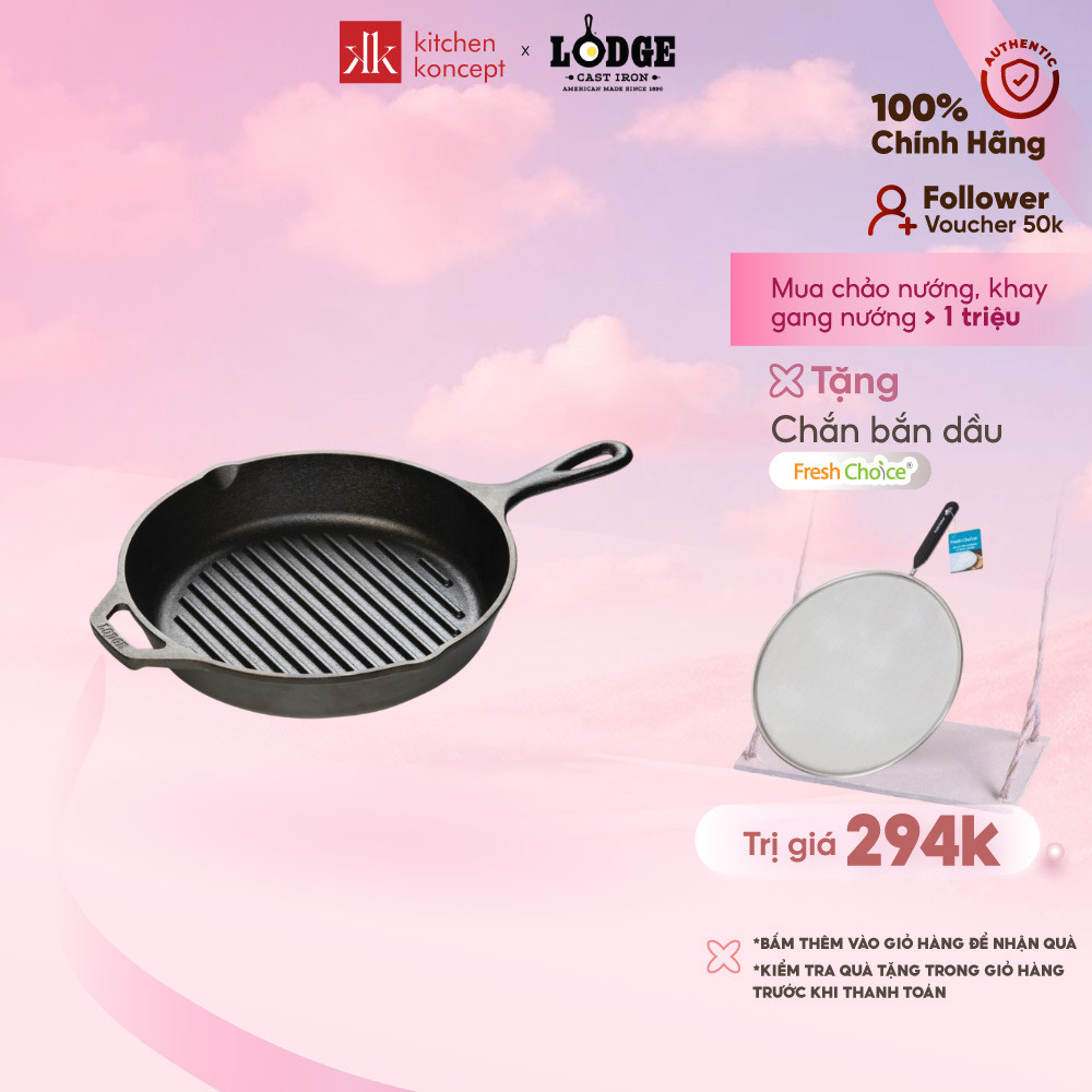 Chảo Gang Nướng Lodge 26.04cm