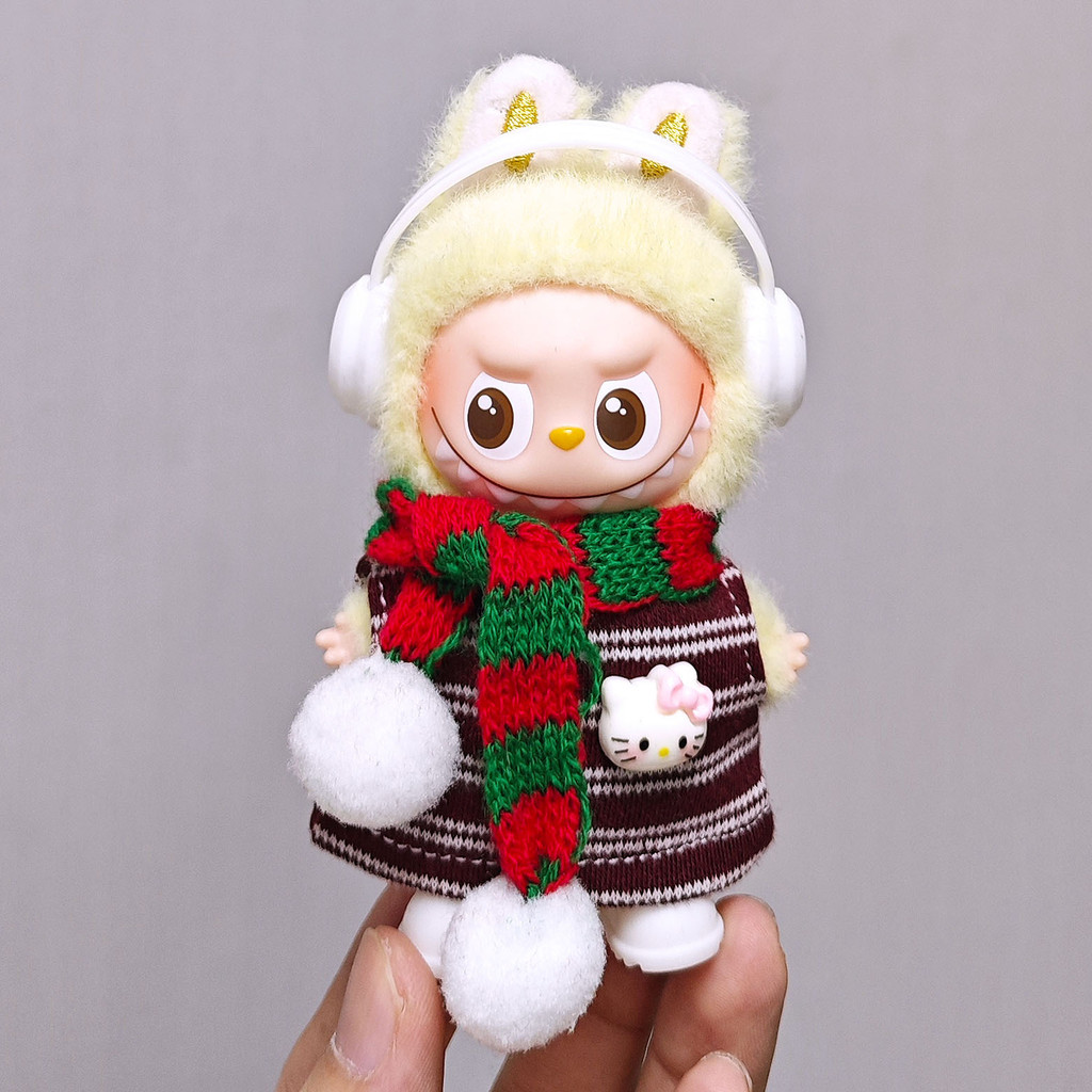 Chỉ quần áo trẻ em] Quần áo trẻ em thế hệ thứ tư Labubububu Quần áo trẻ em 10cm Bộ áo liền quần labu