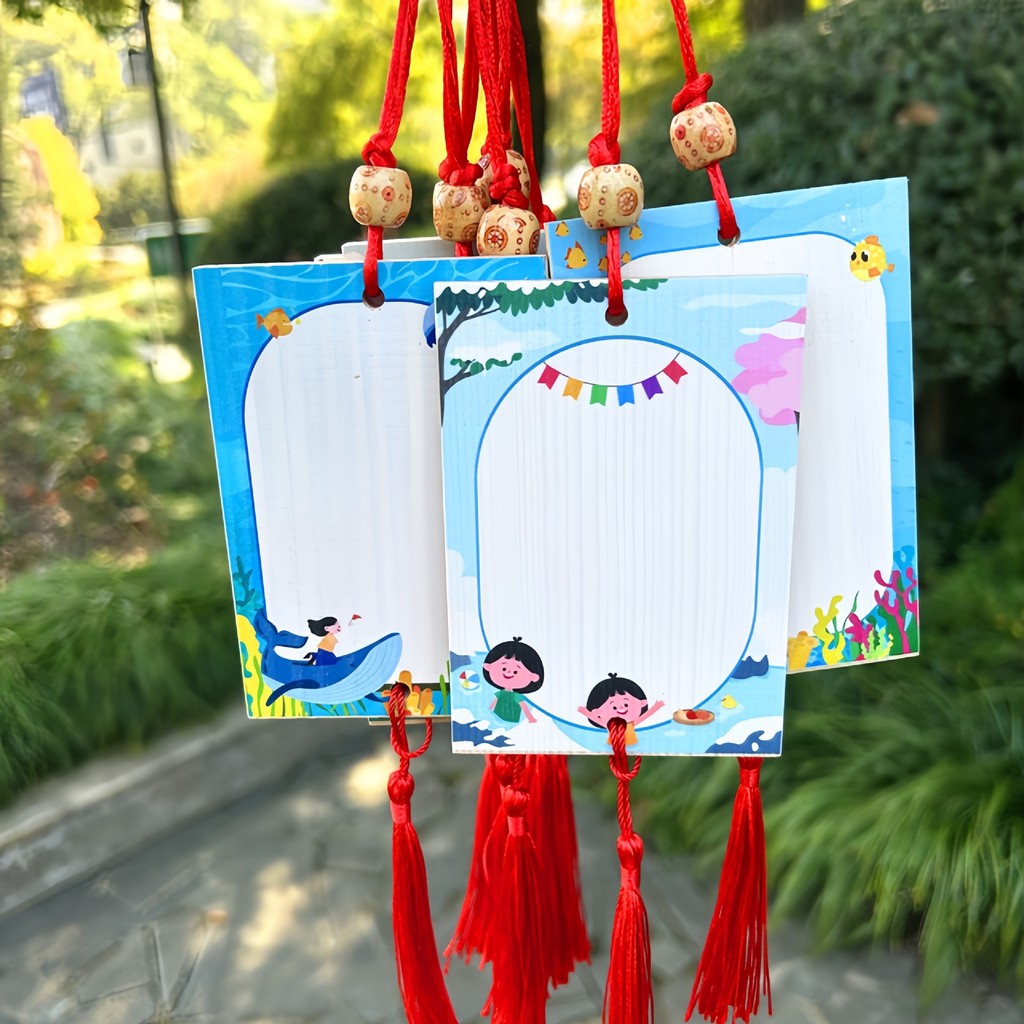 Spot Goods#Simple Japanese-style creative wooden sign for students Wooden wish board for kindergarte