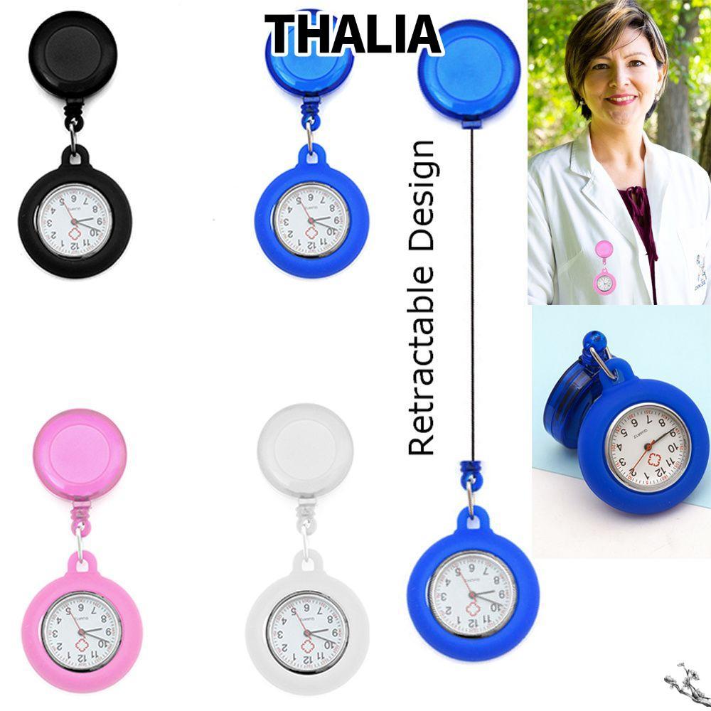THHALIA‌ Đồng hồ bỏ túi Đồng hồ thạch anh silicon Kẹp đồng hồ Fob
