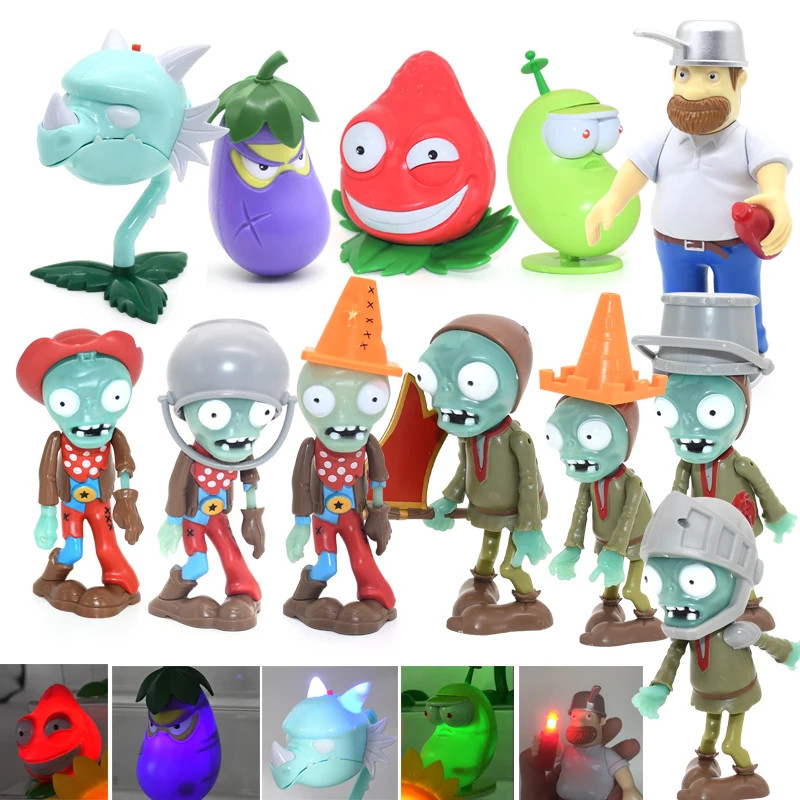 Vai Trò Mới PLANTS VS ZOMBIES 2 PVZ Of Boys Silicone light Anime Búp Bê Trẻ Em Đồ Chơi Sinh Nhật Trẻ