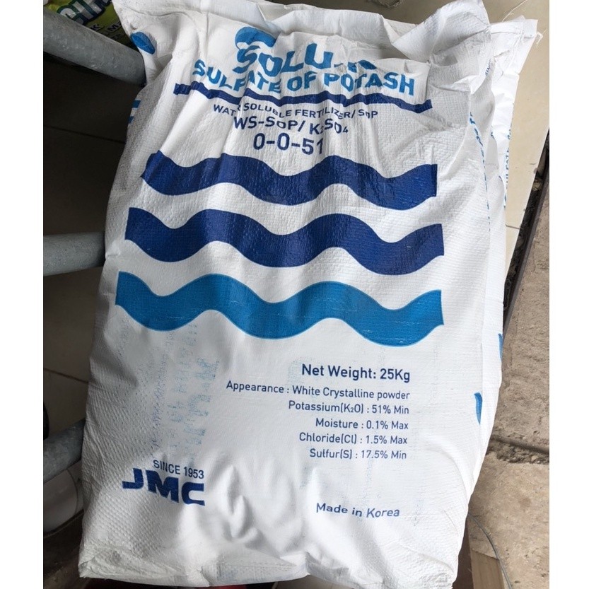 (Bao 25kg - 26.5k/kg) 1kg PHÂN BÓN KALI SUNPHATE K2SO4 KALI SIÊU NGỌT kali sunfat Kali trắng ĐD