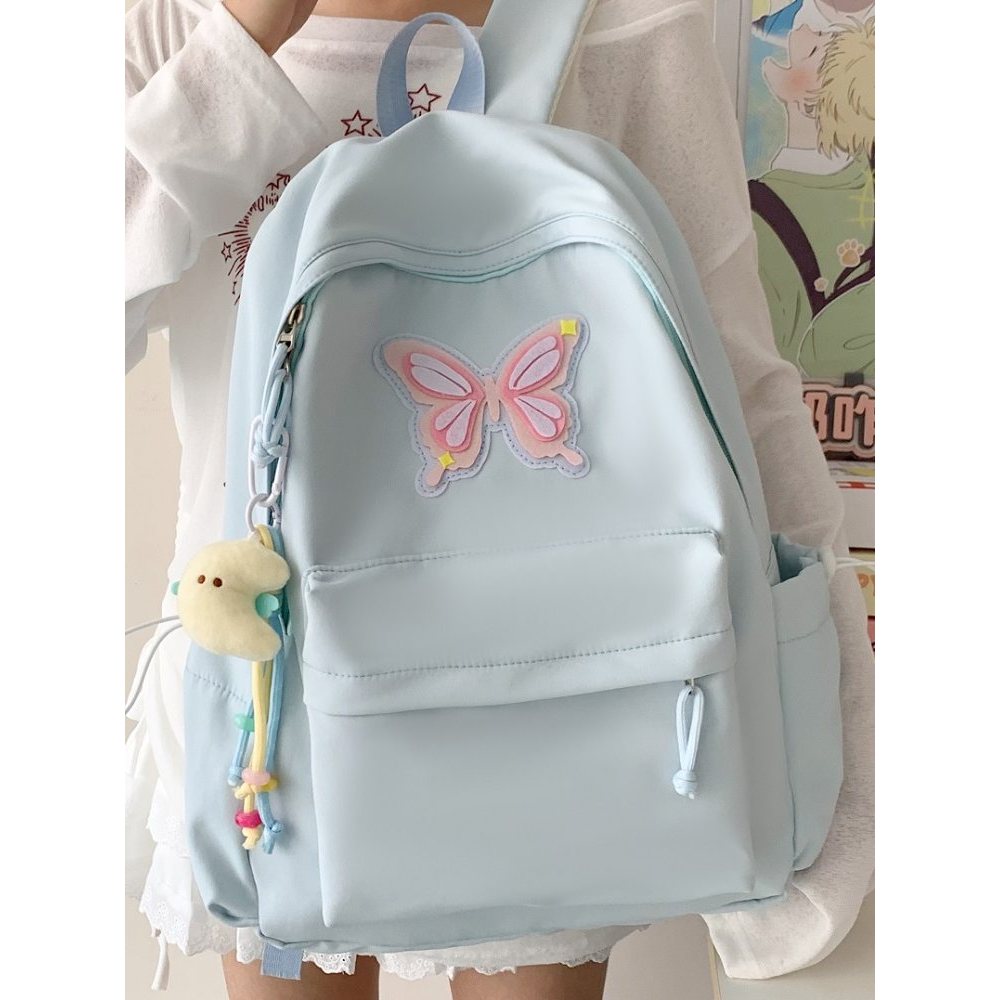 balo nữ mini cặp học sinh cấp 2 Cặp sách đơn giản mẫu mới ba lô nữ học sinh cấp 2 dễ phối đồ ba lô m