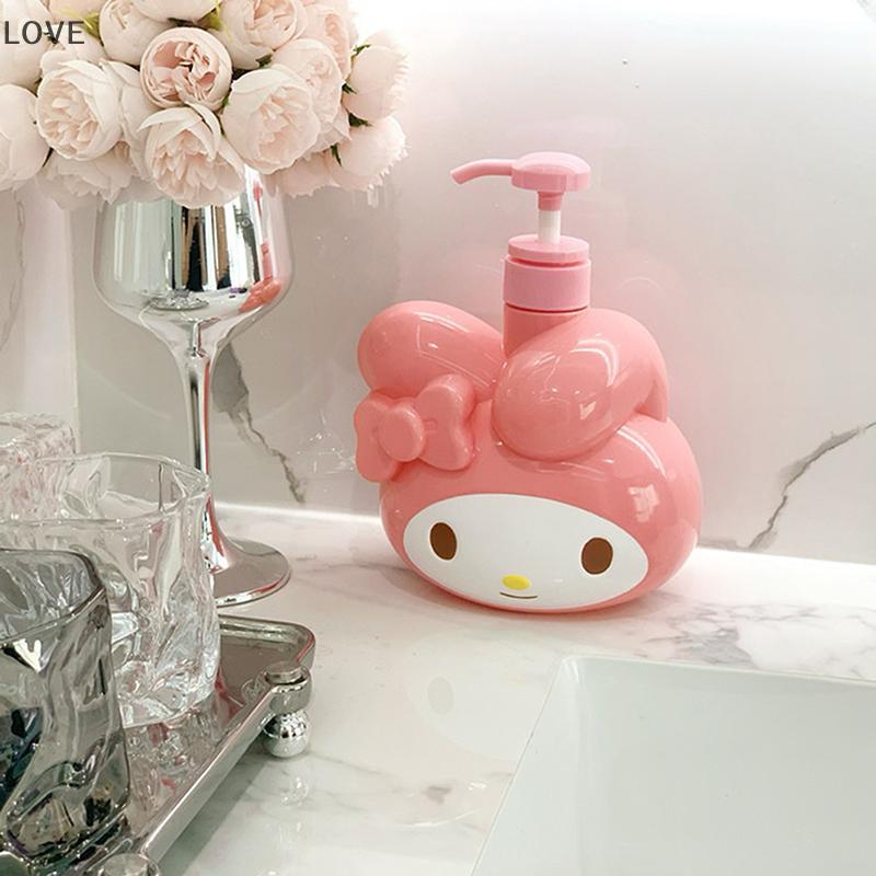 [JJCW] 900ml Chai Xà Phòng Sanrio Kuromi Kawaii My Melody Dầu Gội Tắm Sữa Sub-Bottle Lotion Press Ch