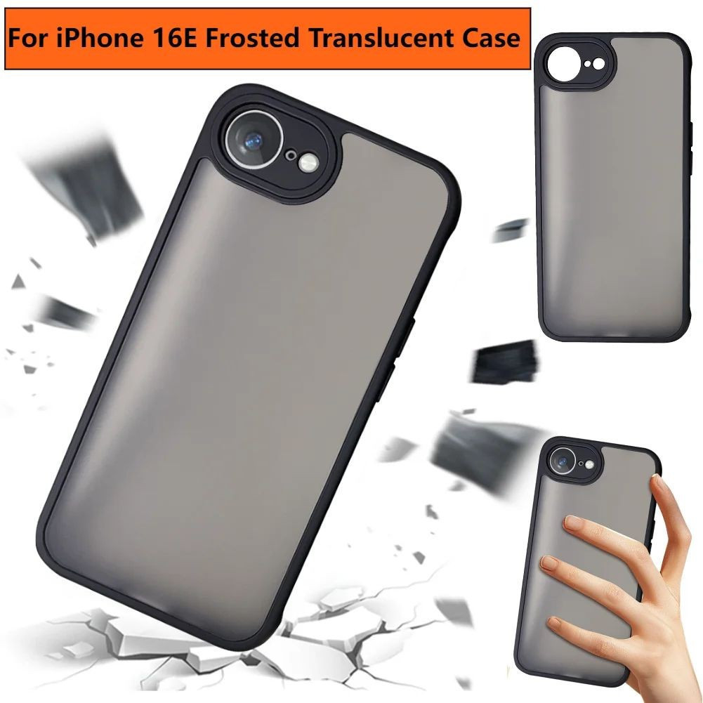 1-2PC Mờ Mờ Ốp Lưng Cho iPhone 16E Vỏ Điện Thoại Chống Rơi Chống Sốc Chống Trầy Xước Cho iPhone 16e 