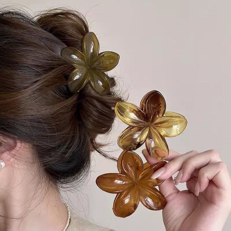 Thạch khí quyển kẹp tóc nữ vintage hình đĩa cá mập