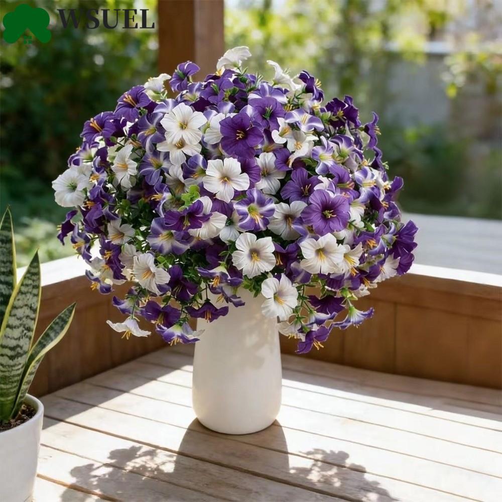 WSUEL Silk Morning Glory Flowers, Nhựa Thực Tế Nhân Tạo Morning Glory, Cây Cảnh Trang Trí Handmade C