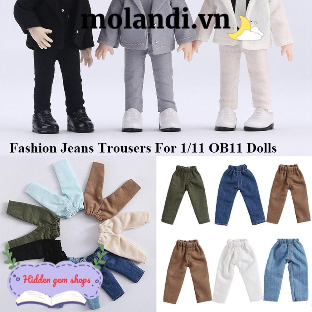 Quần áo búp bê MOLANDI, Quần búp bê thời trang Mini, Quần Denim dễ thương chất lượng cao cho 1 / 11 