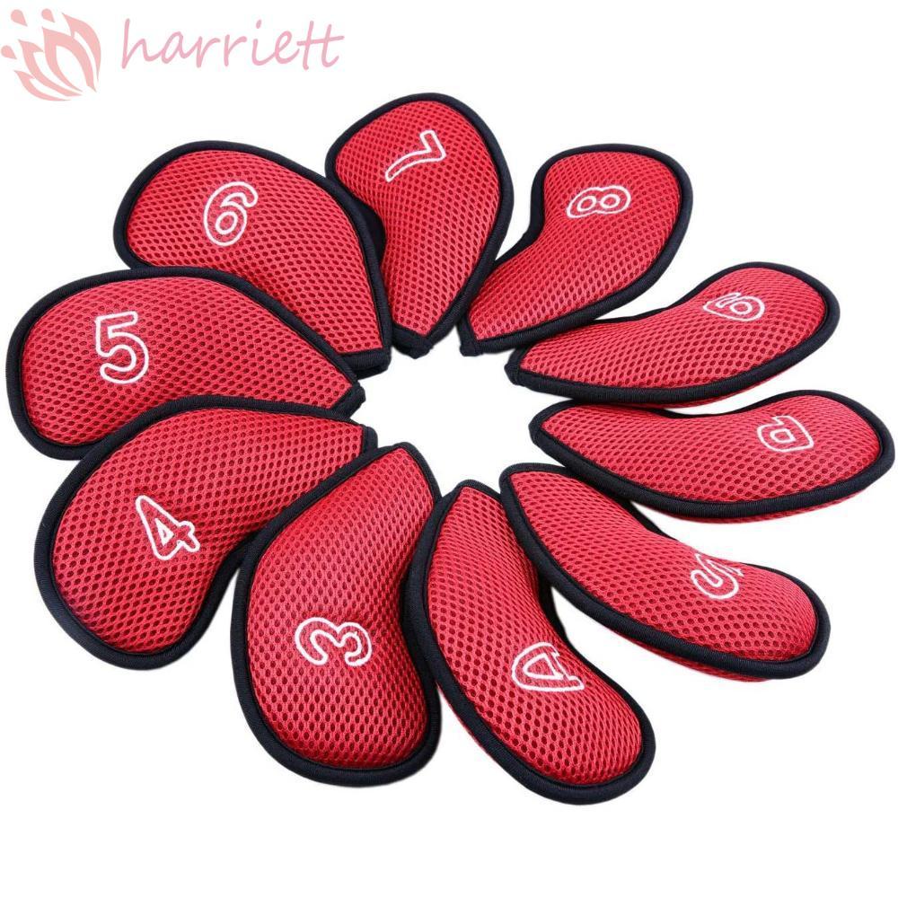 HARRIETT Golf Club Cover Cover Cover Vỏ bảo vệ đầu Golf bền bỉ với thiết kế số 3,4,5,6,7,8,9, P, S, 