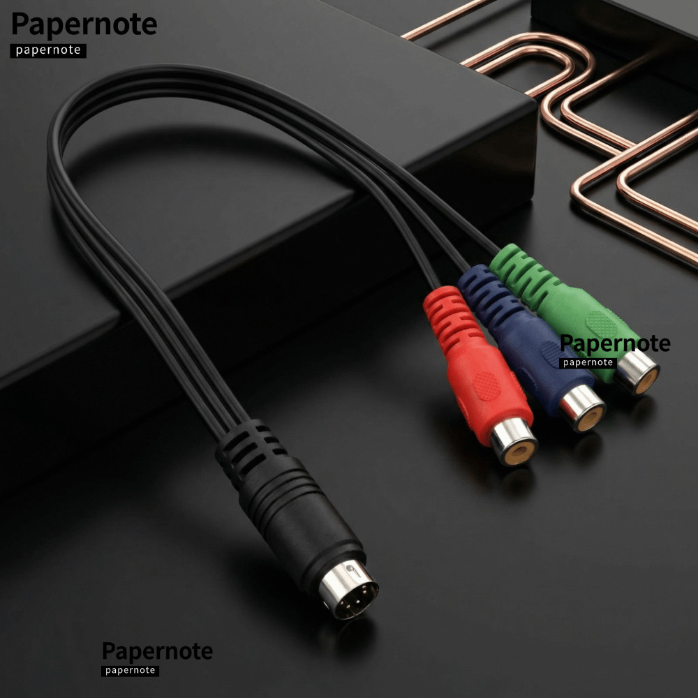 GIẤY MINI DIN 9 Pin Sang 3RCA Cable, 11.8in Cắm Và Chạy MINI DIN 9 Pin Nam Đến 3RCA Nữ, Cáp Chuyển Đ
