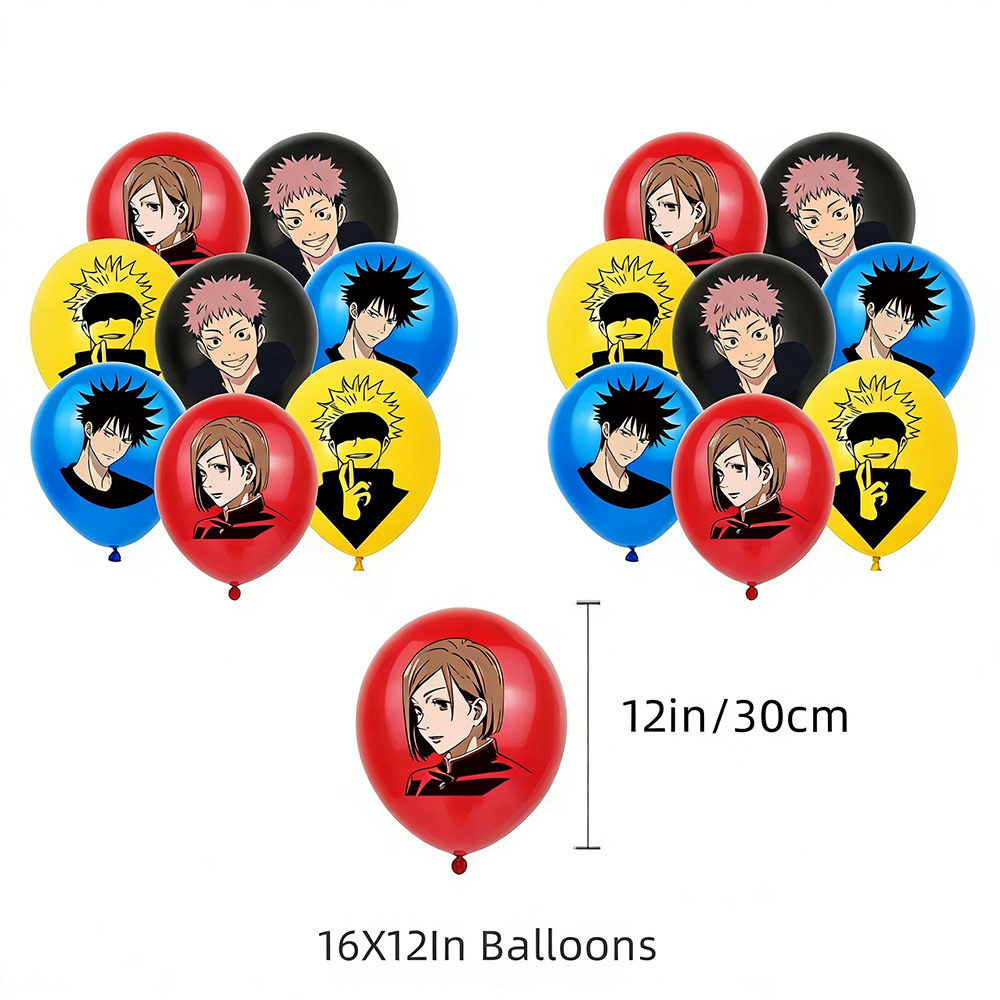 Jujutsu Kaisen Birthday Party Multicoloured Happy Birthday Toppe Gifts