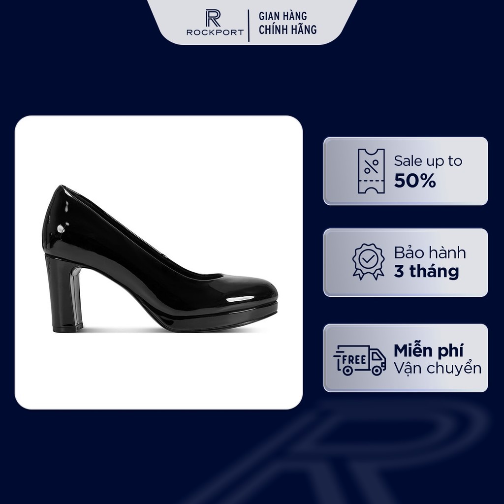 Giày Cao Gót Nữ Rockport TM Carmen Pumps W CARMEN3BLK01 253 | Giày Da Cao Cấp, Thanh Lịch, Êm Thoải 