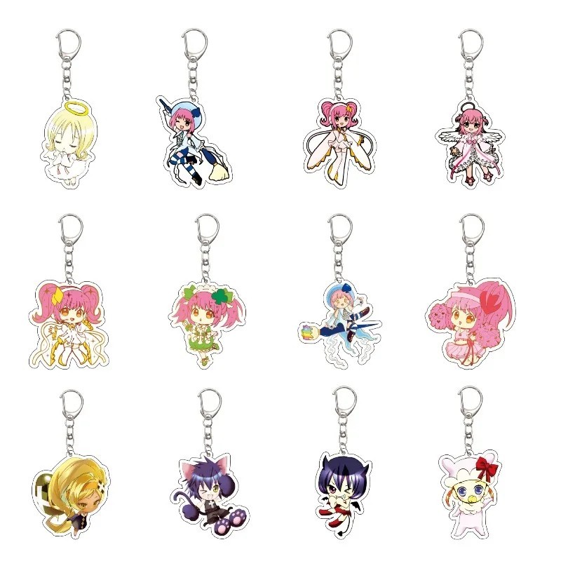 Móc khóa Anime Shugo Chara Thiên Sứ Tiểu Quậy mô hình Acrylic Hinamori Amu Tsukiyomi Ikuto phụ kiện 