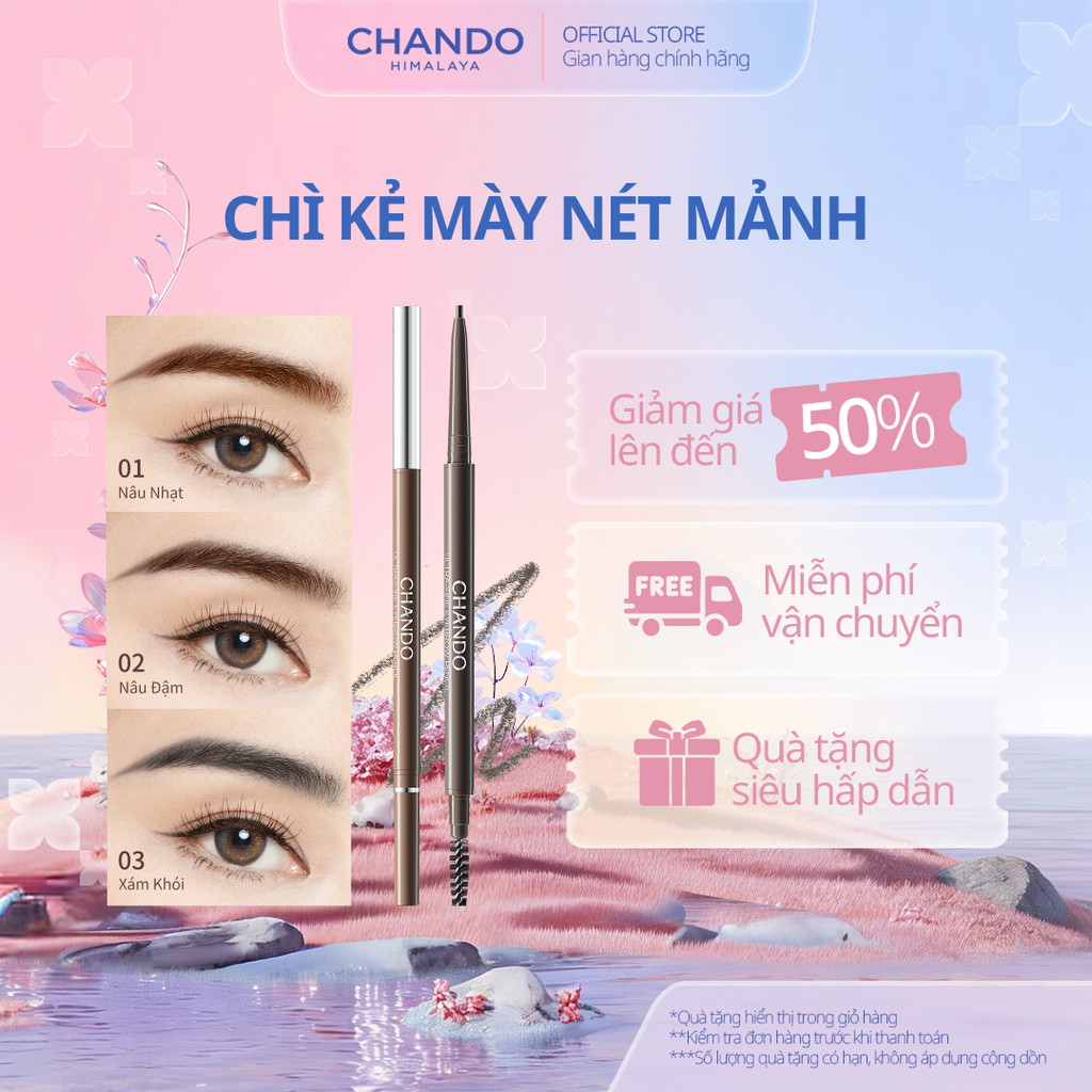 Chì Kẻ Mày Nét Mảnh CHANDO Himalaya 60mg Hàng Chính Hãng