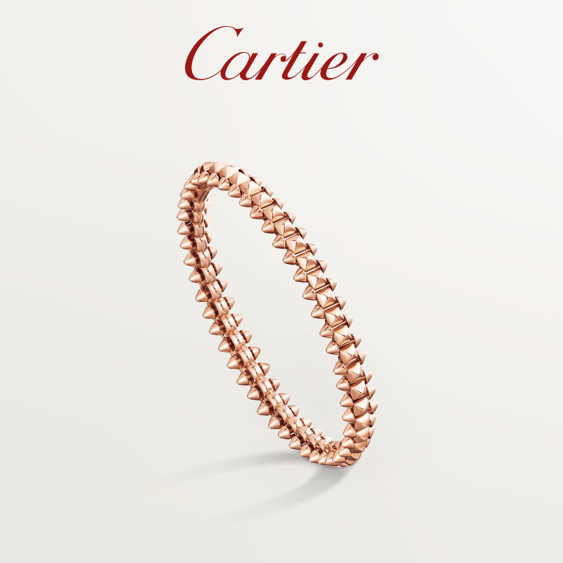 [Có hộp đóng gói] Vòng tay đinh tán phong cách cổ điển Cartier Rose Gold White Gold [Quà tặng]
