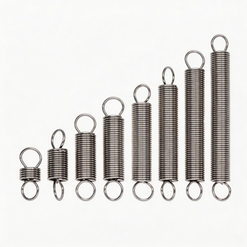 Lò xo căng / lò xo inox 304 d = 1.0mm, OD6 / 8mm, L = 25 ~ 120mm lò xo căng thẳng có móc, áp dụng ch