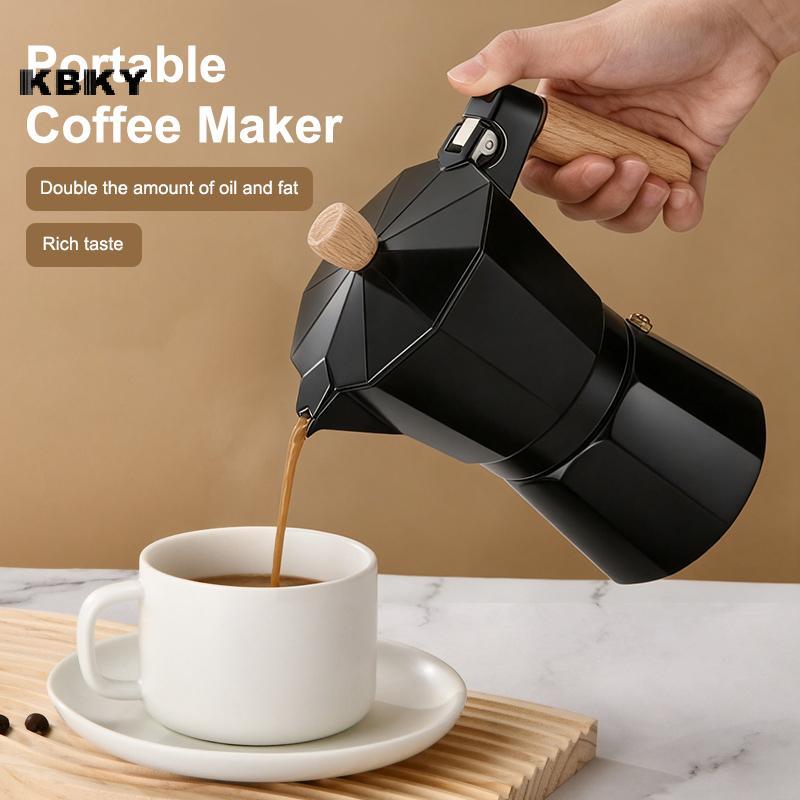 KBKY Nhôm Espresso Bếp Moka Pot Express Máy pha cà phê Percolator Ý Cổ điển Máy pha cà phê Mocha Springevenfine