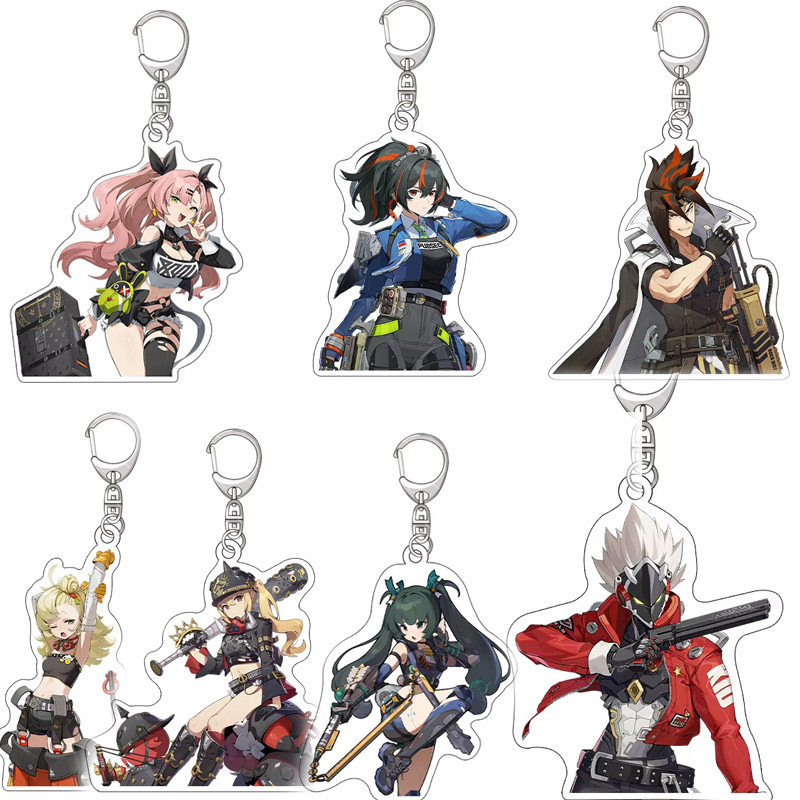 New Hot Game Zenless Zone Zero Ellen Joe Seth Lowell Jane Doe Von Lycaon Nicole Acrylic Keychains St