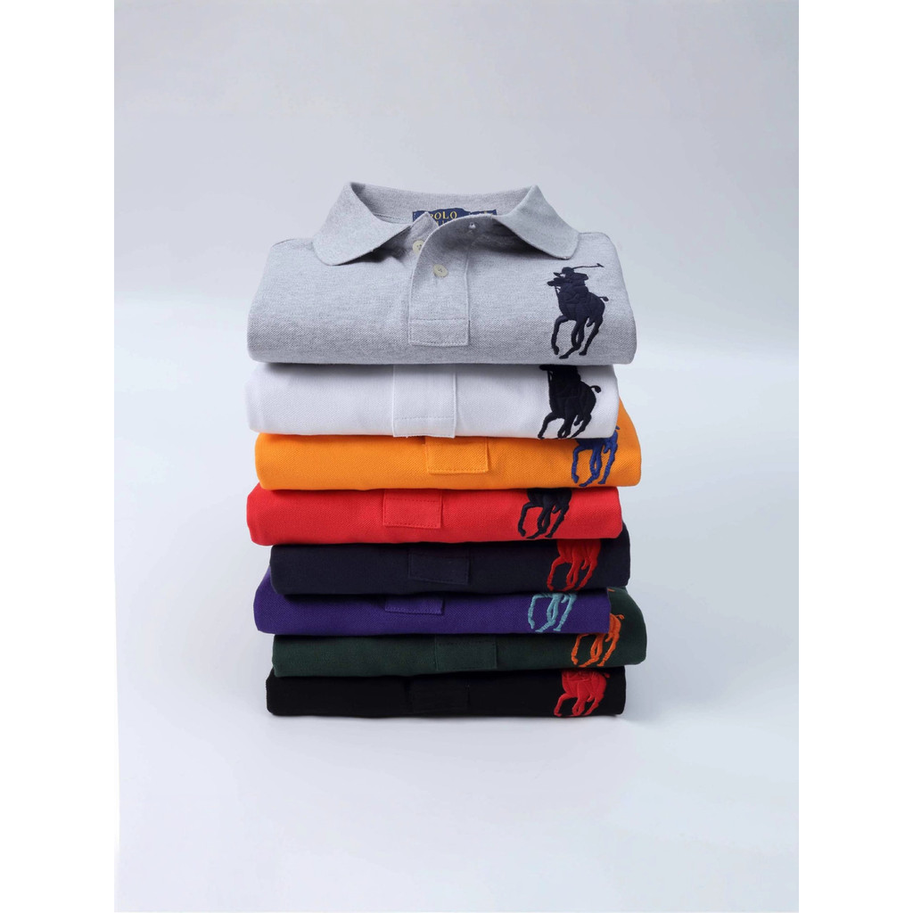 JSVP RL Old Money Style Horse Embroidery Classic Long Sleeve polo Business casual couple style