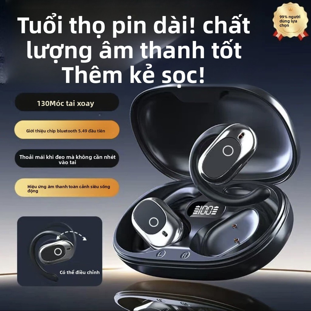 Tai nghe Bluetooth OWS không dây Bán chạy Loại tai treo Tai nghe Bluetooth Xoay quảng cáo