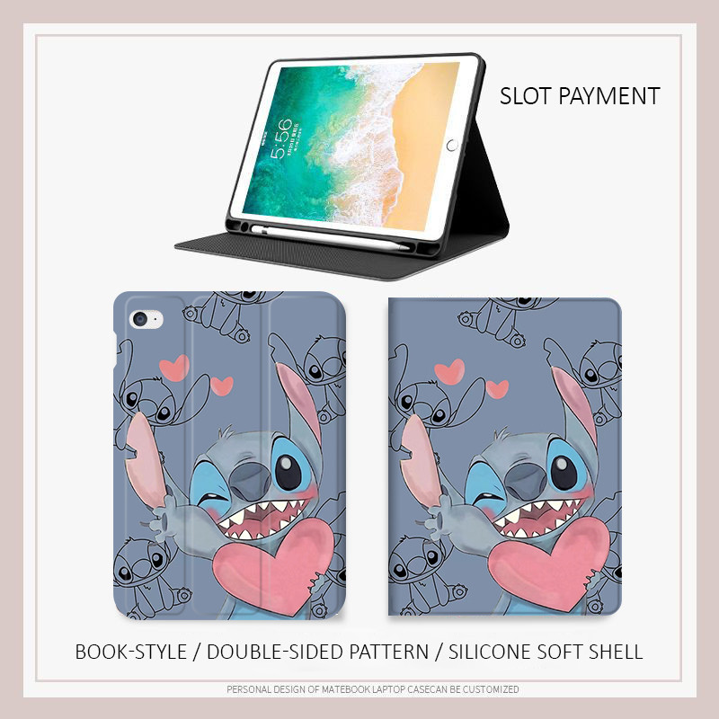 Ốp lưng stitch cartoon blue ipad air m3 ipad a16 gen 11 Air M3 Air 4/5/6 Air7 10.2 Gen 7/8/9 Gen10 1