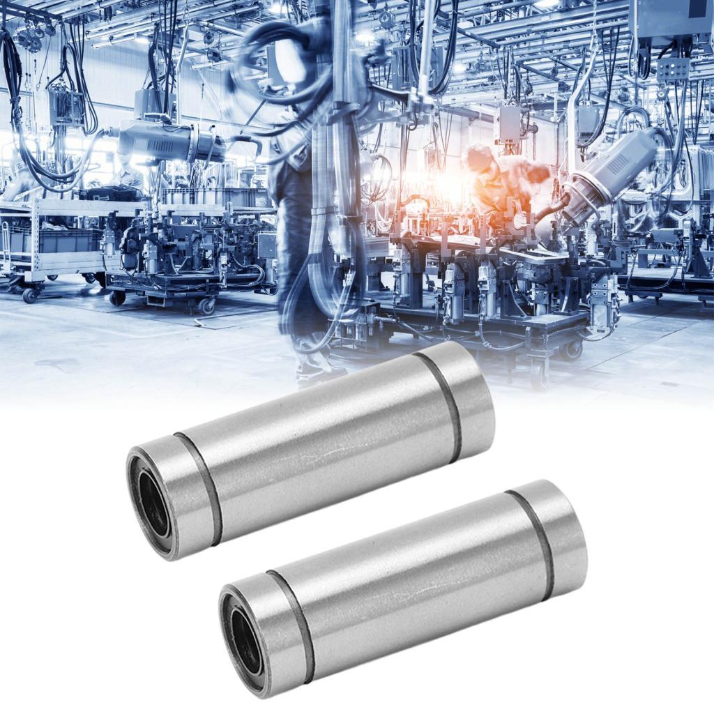 Ttiitt 2 Vòng bi chuyển động tuyến tính LM20LUU Vòng bi ống lót 20mm ID 32mm OD Chiều dài 80mm cho m