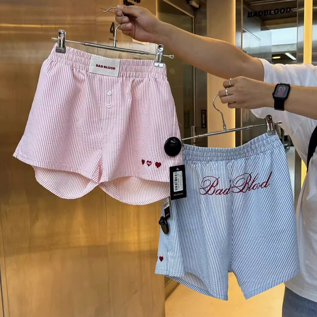 KNFH badblood bcac Series of American-style spicy girl striped sports shorts, women's beach shorts, 