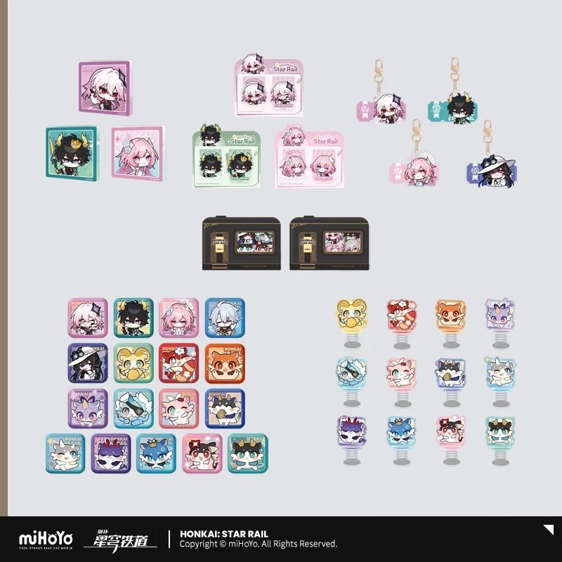 Huy hiệu Móc khóa Honkai Star Rail Official miHoYo Chính hãng March 7th Dan Heng Evernight Cyrene Pe
